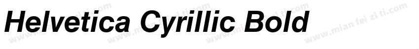 Helvetica Cyrillic Bold字体转换
